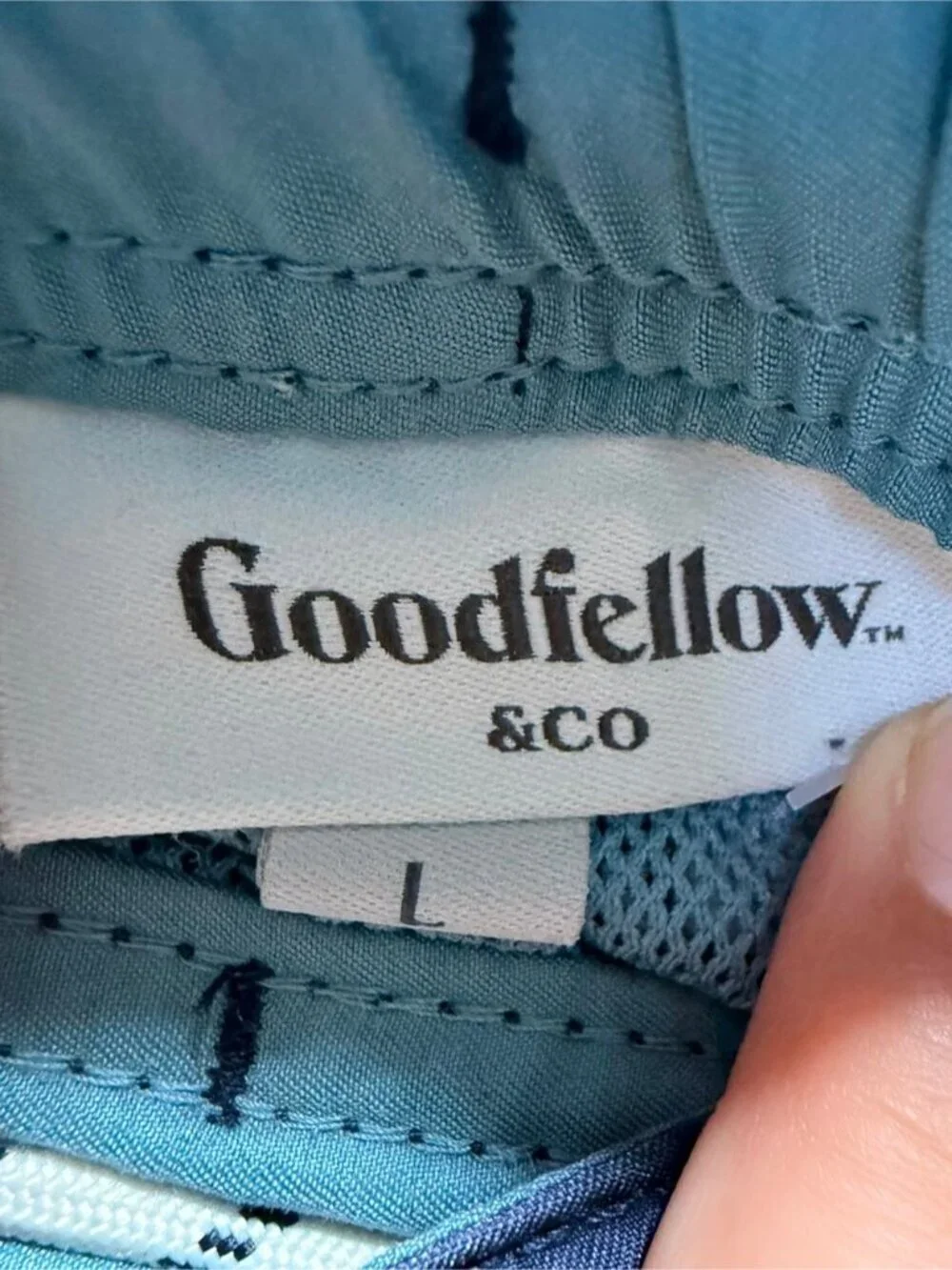 Goodfellow & Co Navy Anchor Print Swim Trunks Shorts Men’s Large